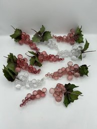 Vintage Faceted Plastic Decorative Grape Clusters
