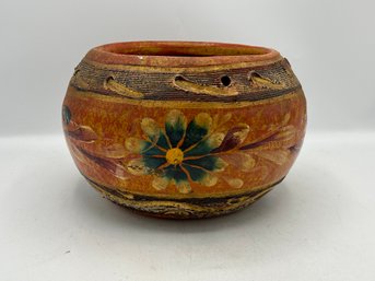 Mexican Art Pottery Terra Cotta Planter