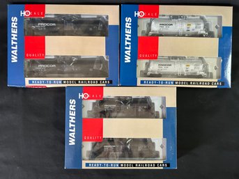 Walthers UTLX 16,000 And 23,000 Gallon Funnel Flow Tank Cars - Procor