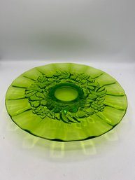 Vintage Bright Green Fruit Design Cake Stand
