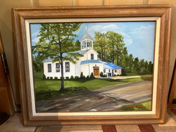 Painting Of A Chruch By Ruby Kratz