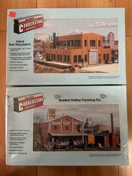 Walthers Cornerstone Series HO Scale Structure Kits - Allied Rail Rebuilders And Golden Valley Canning Company