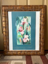 Iris Watercolor Painting - Artist Signed