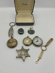 Pocket Watches, Pill Case, Deputy Constable Pin, And More