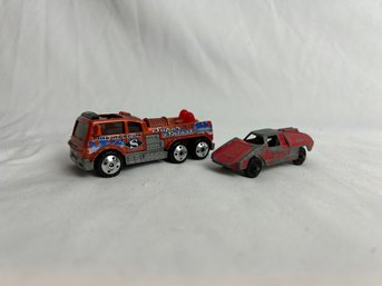 Tootsie Toy Abarth Car And Matchbox Firetruck