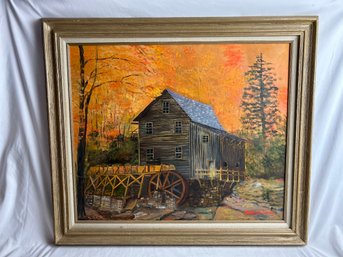 West Virginia Lumber Mill Painting By Ruby Kratz