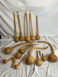 Large Dried Long Handle Dipper Gourds