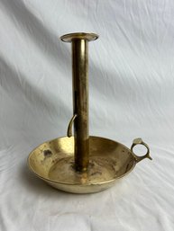 Large Brass Candle Stick Holder With Candle Burning Height Adjustor