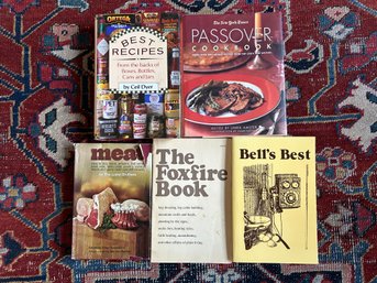 Cookbooks And Home Improvement - The Foxfire Book, Bell's Best, Passover Cookbook, And More