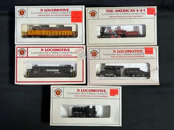 Bachmann N Scale Powered Locomotives - UP, Santa Fe, NS, CPRR