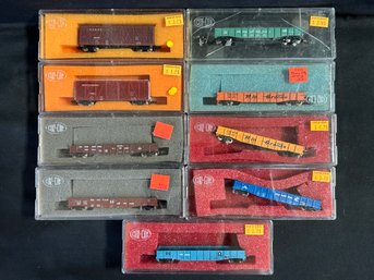 Con Cor N Scale Gondolas And Cattle Cars - Variety Of Rail Lines