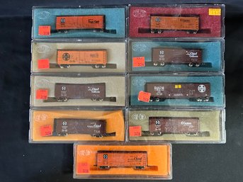 Con Cor N Scale Box Cars And Reefers - ATSF