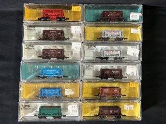 Atlas N Scale Ore Cars - GN, UP, ATSF, SP, Minnesota Smelting