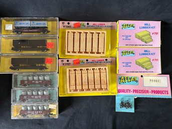 Atlas N Scale Train Cars And Mill Lumber Kits