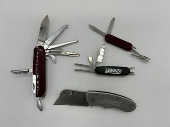 Multi Tools And A Utility Knife With 2 Cases