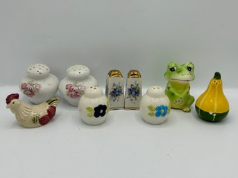 Salt And Pepper Shakers - Floral, Animal, And A Pear