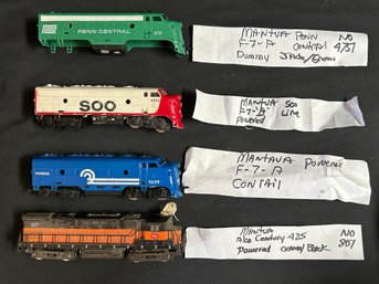 Mantua HO Scale Powered And Dummy Locomotives - Penn Central, Soo, Conrail, Milwaukee Road