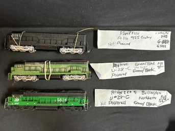 Rivarossi HO Scale Powered And Dummy Locomotives - BN And Undecorated