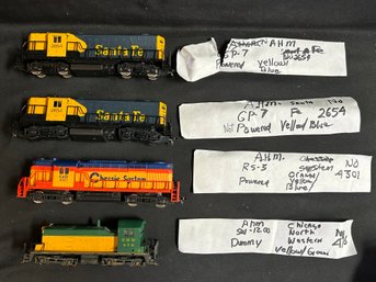 AHM HO Scale Powered And Dummy Locomotives - Santa Fe, C&O, CNW