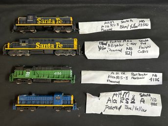 AHM And Alco HO Scale Powered Locomotives - Santa Fe, BN