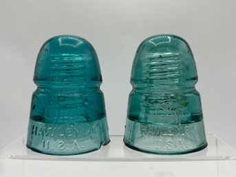 Hawley PA Glass Insulators, One With Backwards S CD 145?