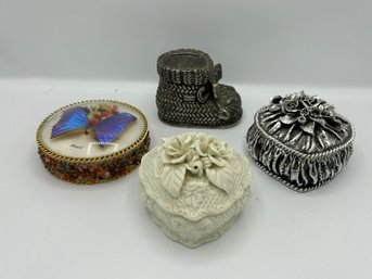 Vintage Trinket Boxes And Bootie Bank
