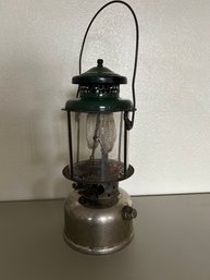Vintage Coleman Lantern With Glass Made By Pyrex