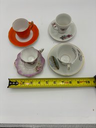 Vintage Demitasse Teacups With Saucers - Group Of 4