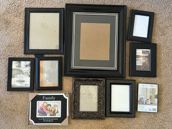 Assortment Of Black Photo Frames