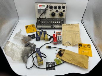 Vintage Tube Tester And Supplies.