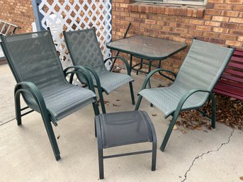 Patio Table With 4 Chairs And Foot Rest