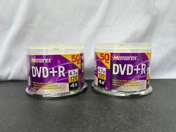 2 Unopened Memorex DVDR 50 Packs