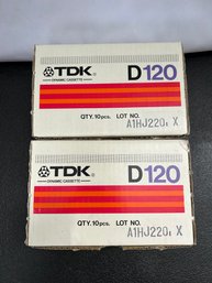 TDK D120 Cassette Tapes