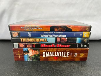 DVDs - Smallville, Rush Hour, Thunderball, What Women Want, And 007 Tomorrow Never Dies