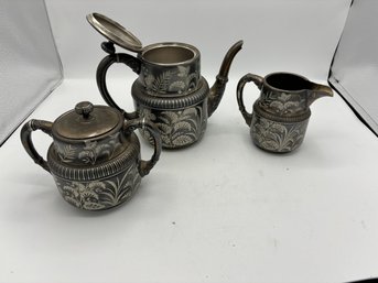 Silver Teapot Serving Set