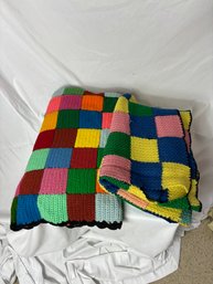 Vintage Patchwork Knit Crochet Blankets