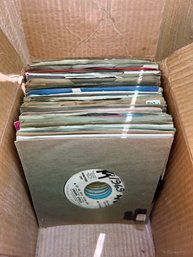 Box Of 45s Vinyl Records