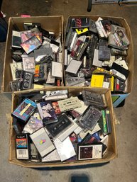 3 Large Boxes Of Cassette Tapes