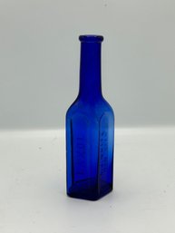 Antique Cobalt Blue Laxol Bottle