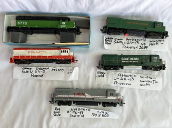 Athearn And Walthers HO Scale Powered Locomotives - BN, Frisco, LMX, WP, Southern