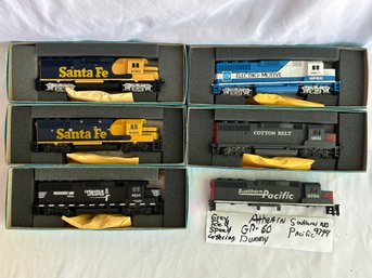 Athearn HO Scale Dummy Locomotives GP60 - SF, SP, Cotton Belt, EMD Demo, NS