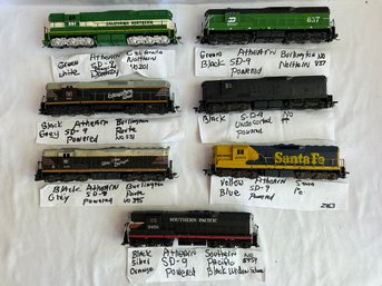 Athearn HO Scale Powered Locomotives SD9 - BN, Santa Fe, SP, Burlington, California Northern, Undecorated