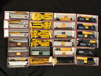 McKean Models Assortment Of Train Car Kits - UP, Undecorated, MRL, CB&Q