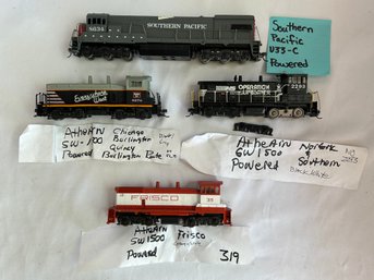 Athearn HO Scale Powered Locomotives - SP, CB&Q, NS, Frisco