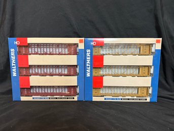 Walthers HO Scale 72ft Center Beam Flat Cars - TTX And Union Pacific