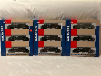Walthers HO Scale 40ft Ortner Aggregate Cars - Western Paving Co