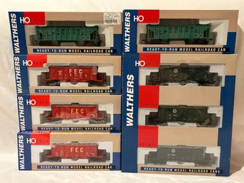 Walthers HO Scale 40ft Ortner Aggregate Cars And 41ft Ballast Hoppers - FEC, WC, UP