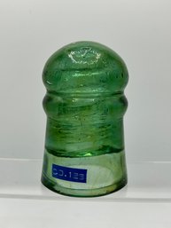 Brookfield 'Blobtop' Green With Amber Glass Insulator CD 126