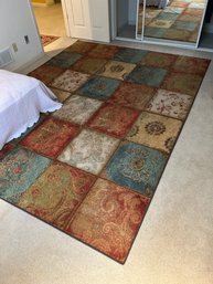 Multi Color Area Rug With Slip Resistant Back 119.5in X 91in