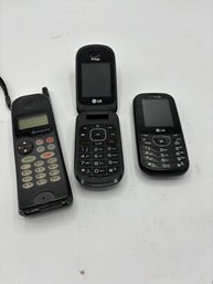 Group Of 3 Cell Phones
